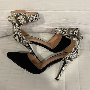 Bonnibel black snake high heels